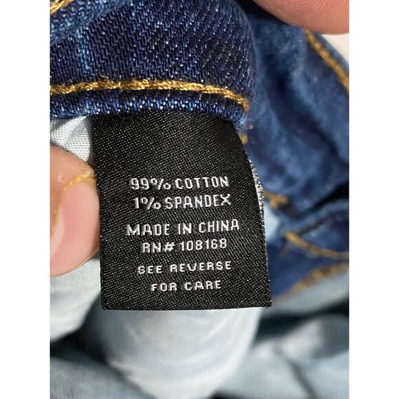 RSQ Slim Straight Jeans Mens 30 x 32 Distressed Blue Denim Medium Wash Stretch - Picture 8 of 9